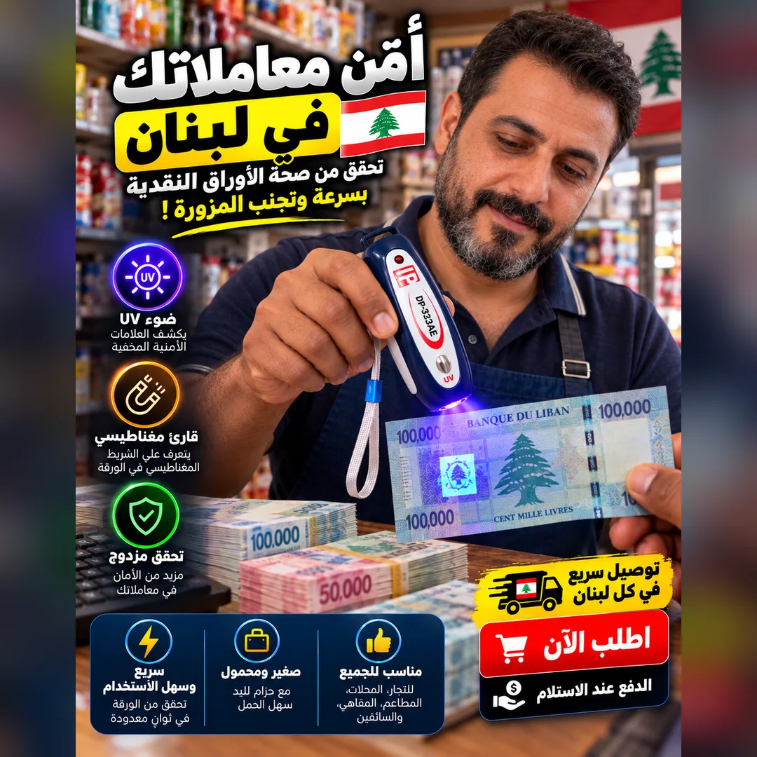 جهاز كشف العملات المزيفة بالأشعة فوق البنفسجية والمغناطيسية!